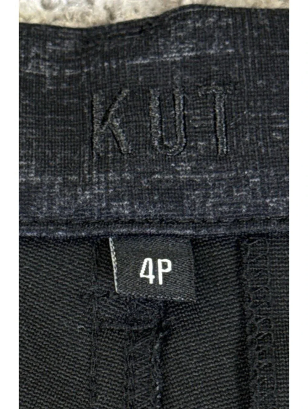 Kut From The Kloth Pants Size 4P Black Grey Ellery Slim Straight Skinny Chic